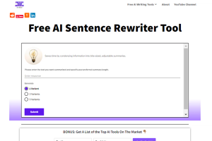 AI Sentence Rewriter Tool