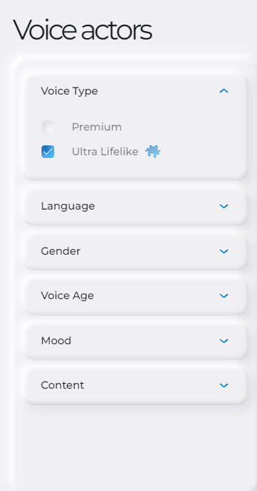 synthesys ai voice settings