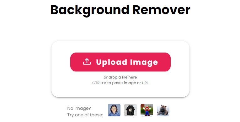 cutout image background remover page