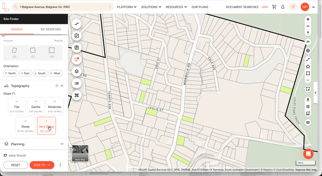 Property Site Finder Tool | Advanced Search