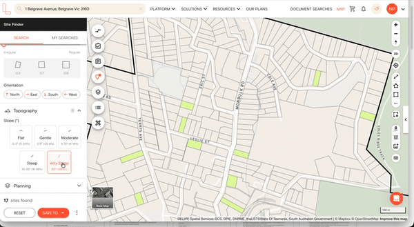 Property Site Finder Tool | Advanced Search