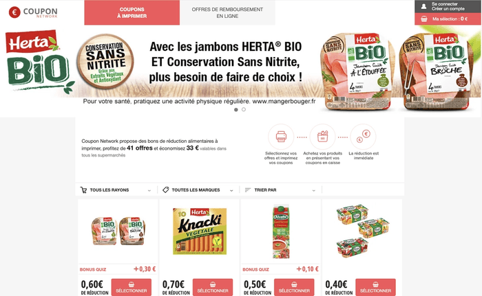 Site bons de réduction à imprimer Coupon Network