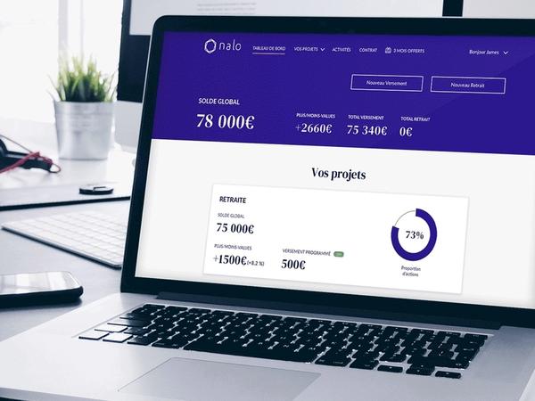 Mockup interface web de Nalo