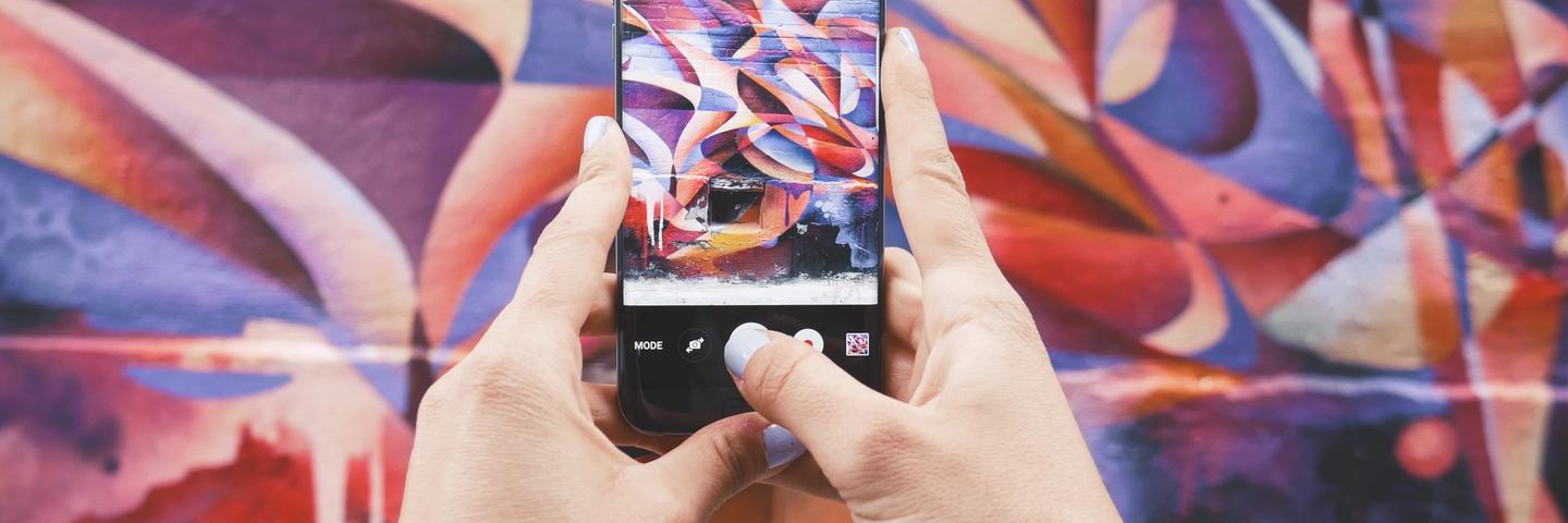 Un téléphone sur Instagram