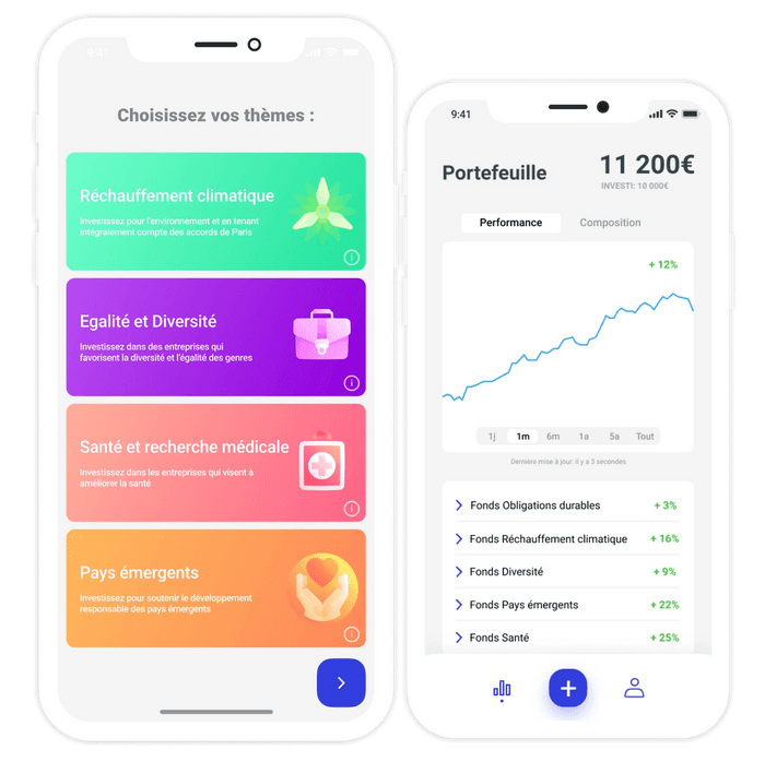 Mockup application Goovest