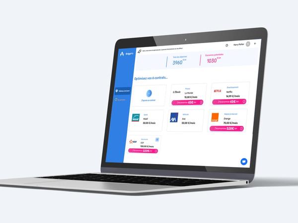 Mockup de la plateforme Origame