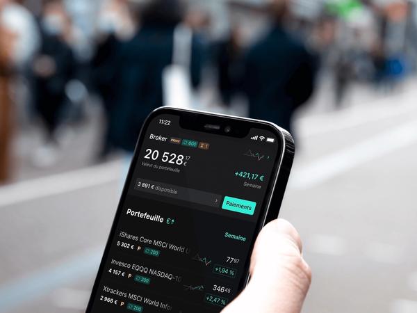 Un téléphone avec Scalable Capital