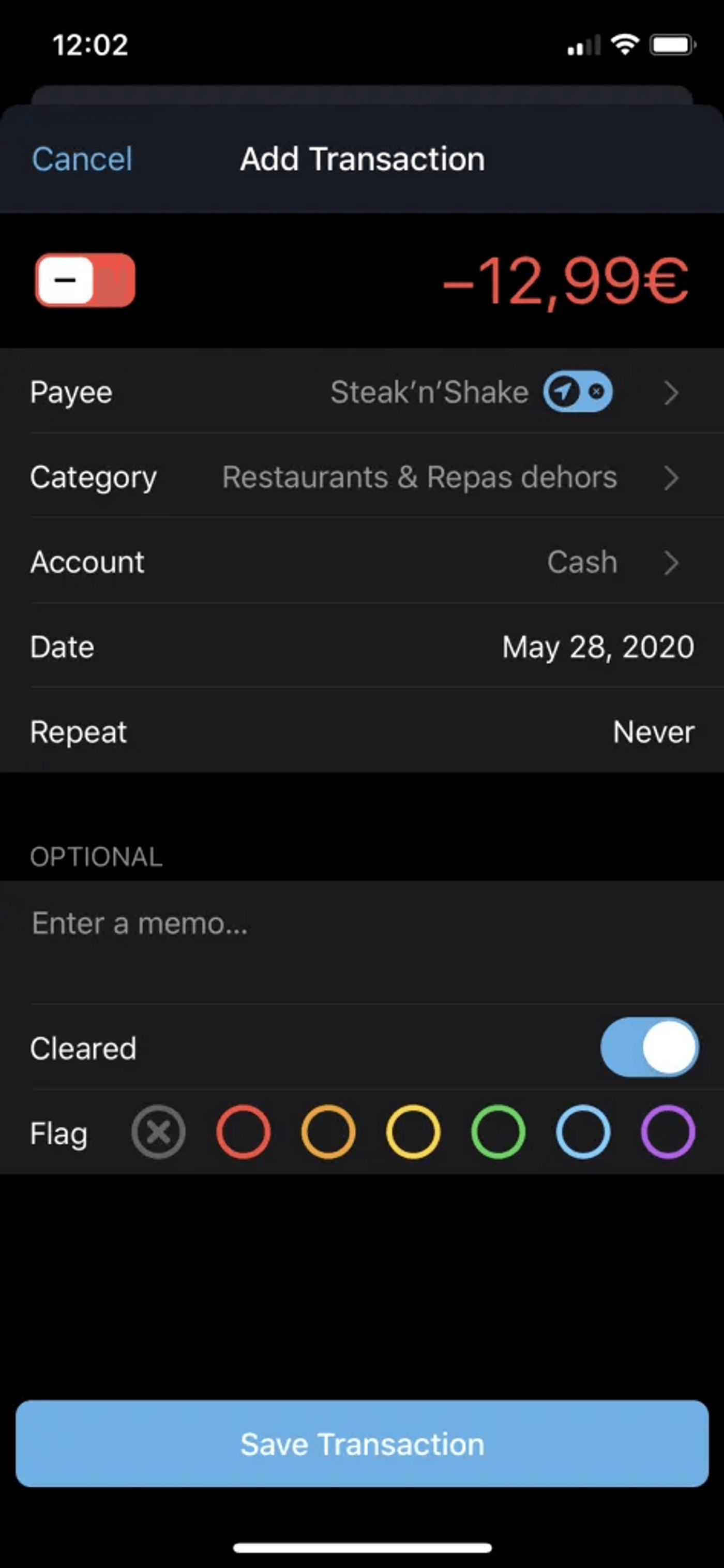 Capture d’écran de l’application mobile You Need A Budget