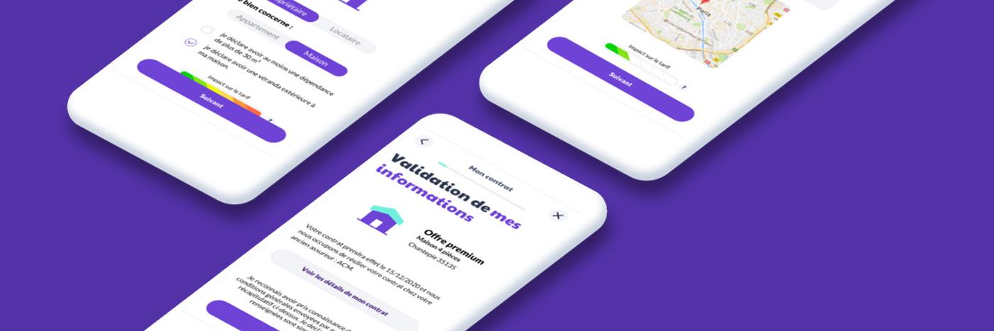 Interface mobile néoassurance Leocare