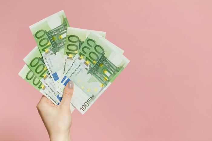 Des billets en euros dans une main