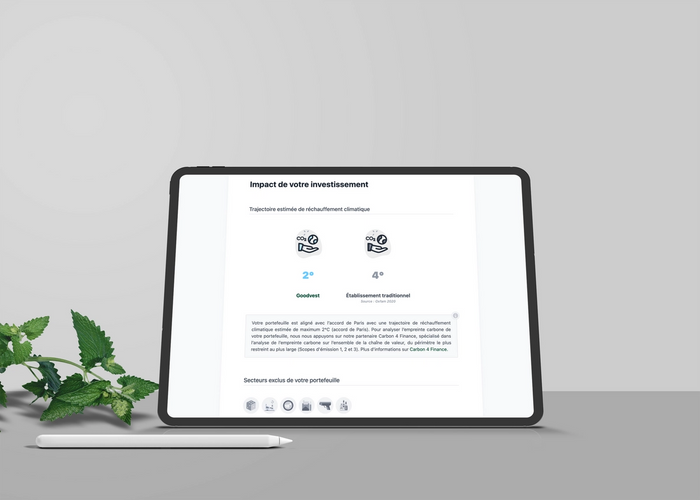 Mockup application assurance vie Goodvest