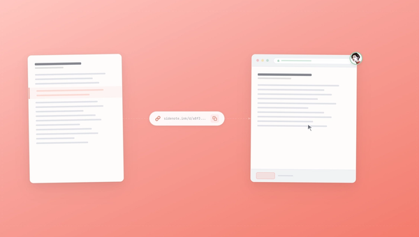 Illustration of an HTML document being shared via a link instead of an email attachment