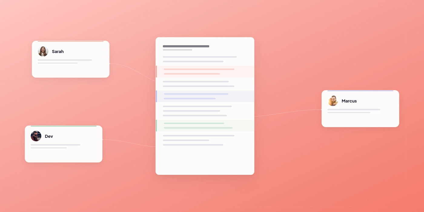 Sidenote interface showing inline annotations on an AI-generated document