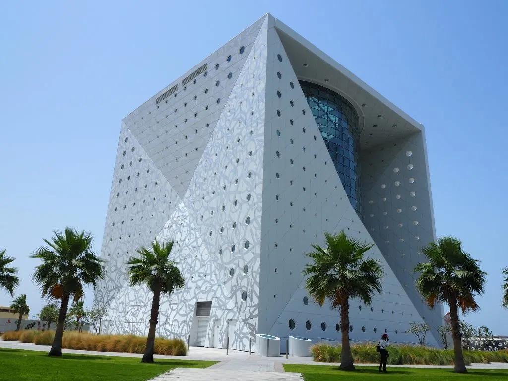 front view of dubai planet