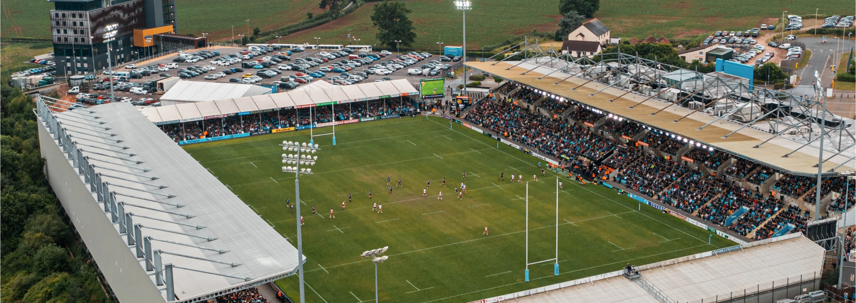 Aerial view of Sandy Park
