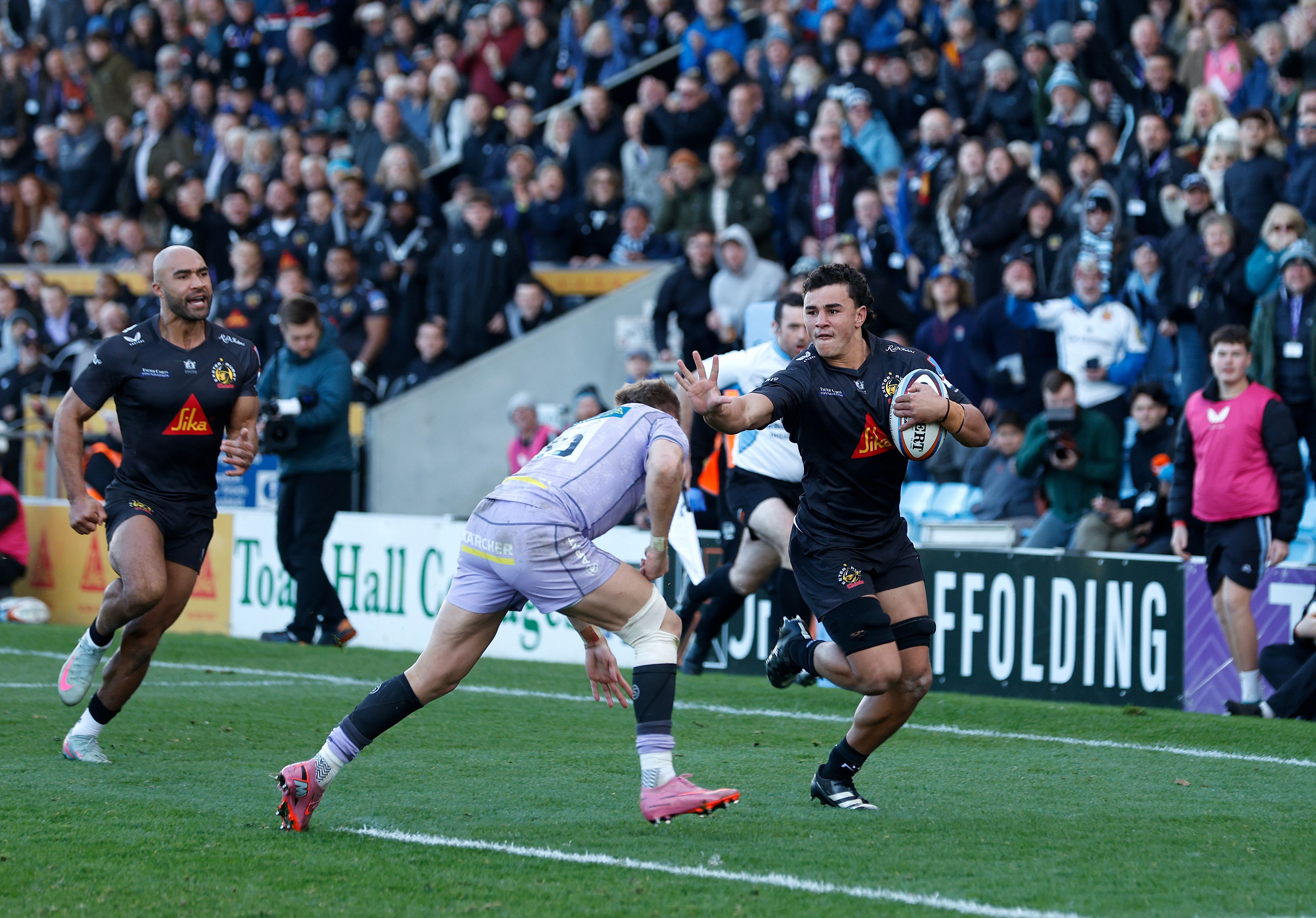 Chiefs player with text describing season ticket price