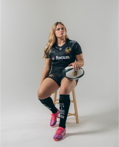 Female player in chiefs uniform