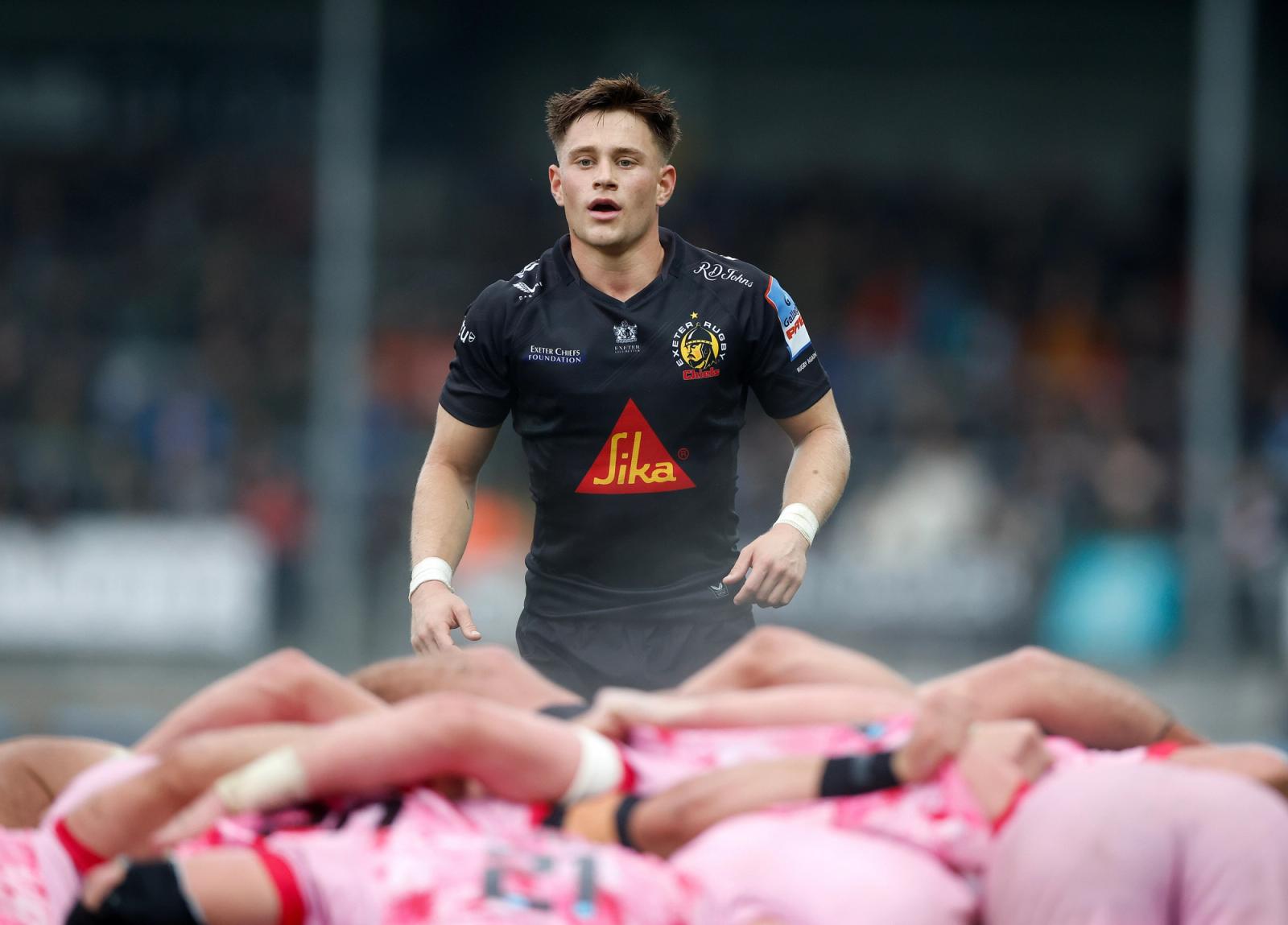 Stephen Varney at scrum-half for Exeter Chiefs