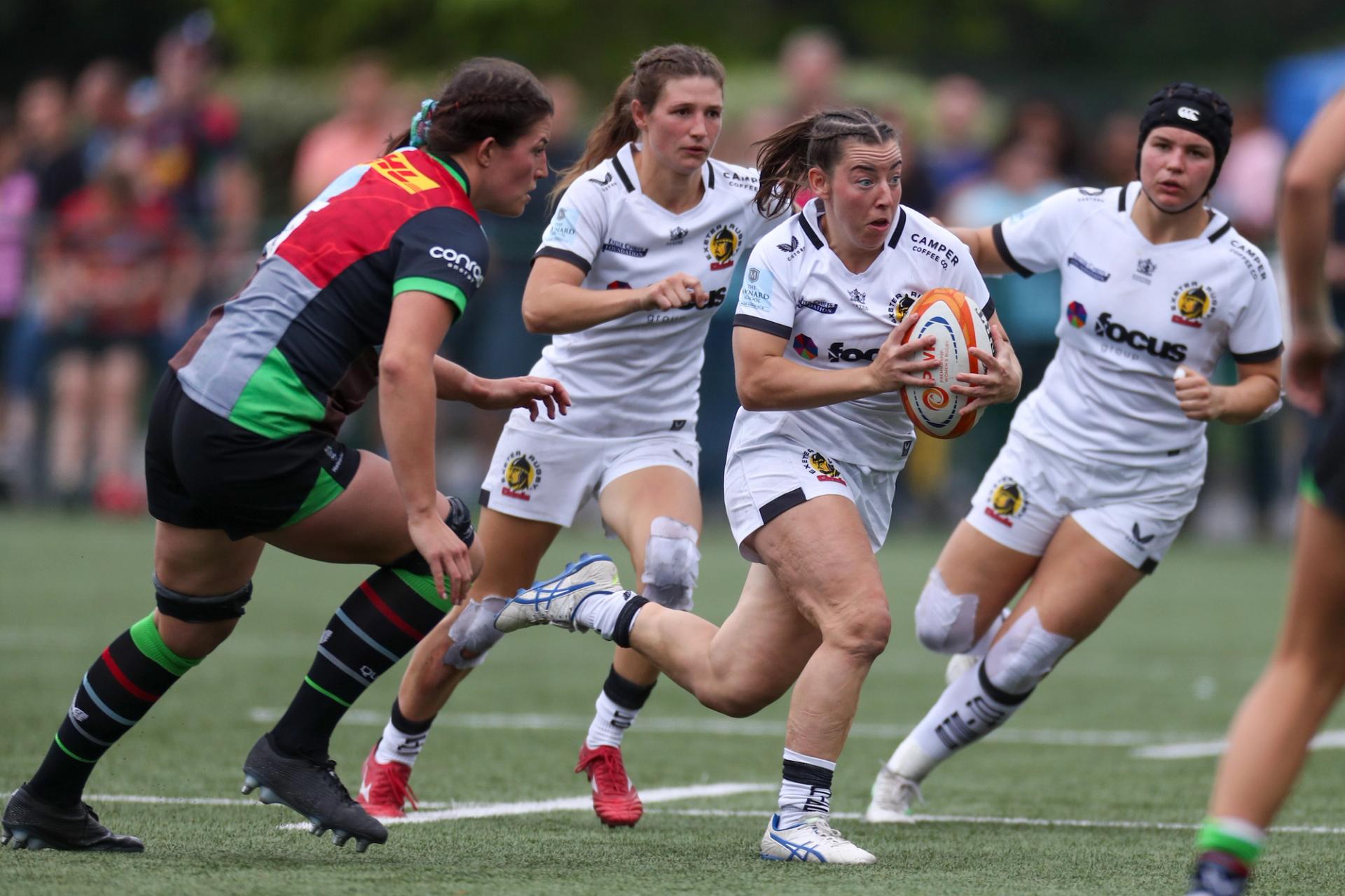 Eilidh Sinclair in PWR Cup cation against Harlequins