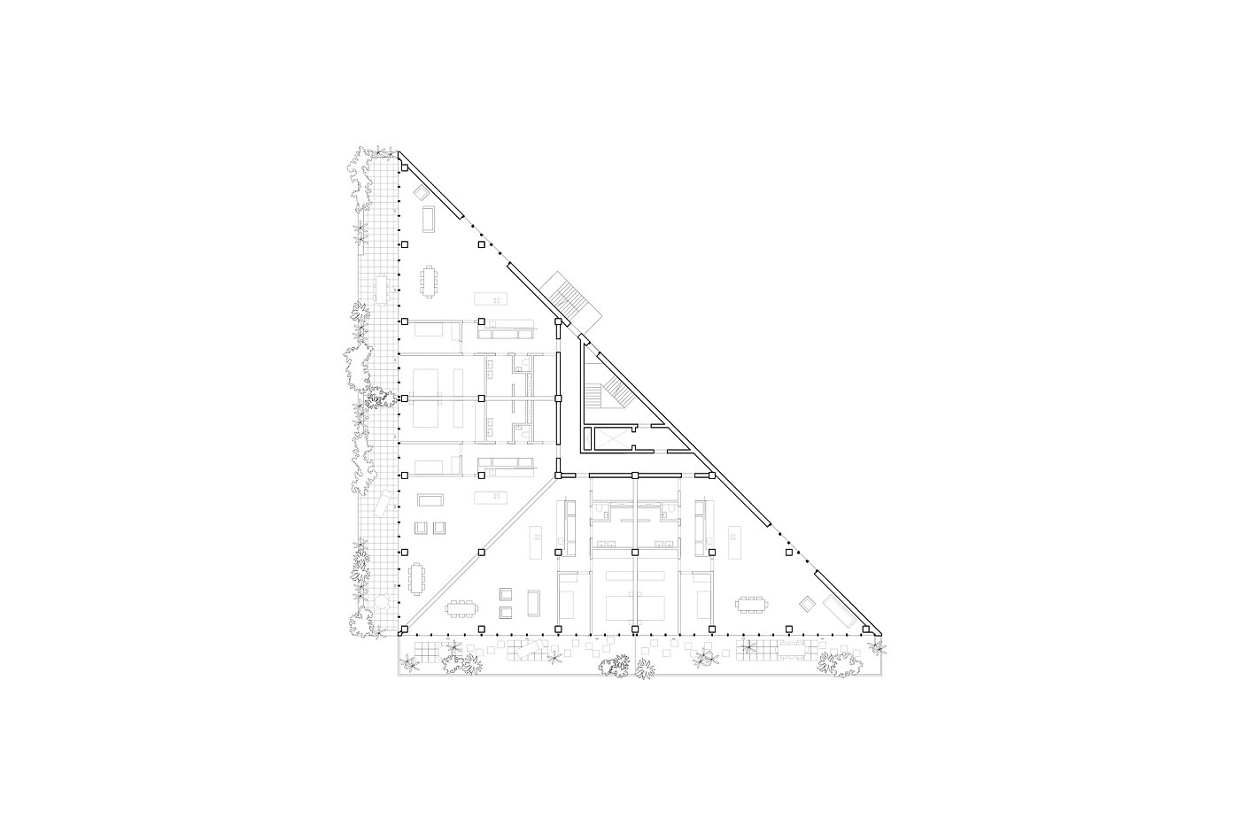 147, Triangular apartment building – Dyvik Kahlen Architects