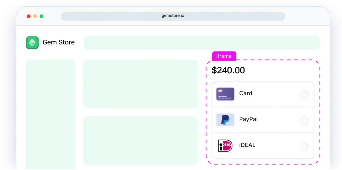 Embedded checkout