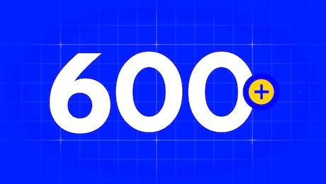 600+ supported integrations