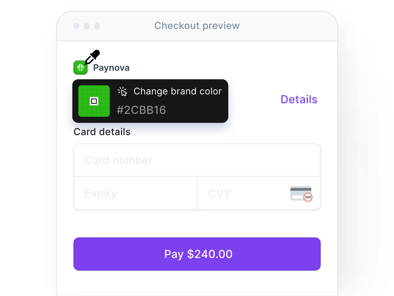 Customizable checkout UI