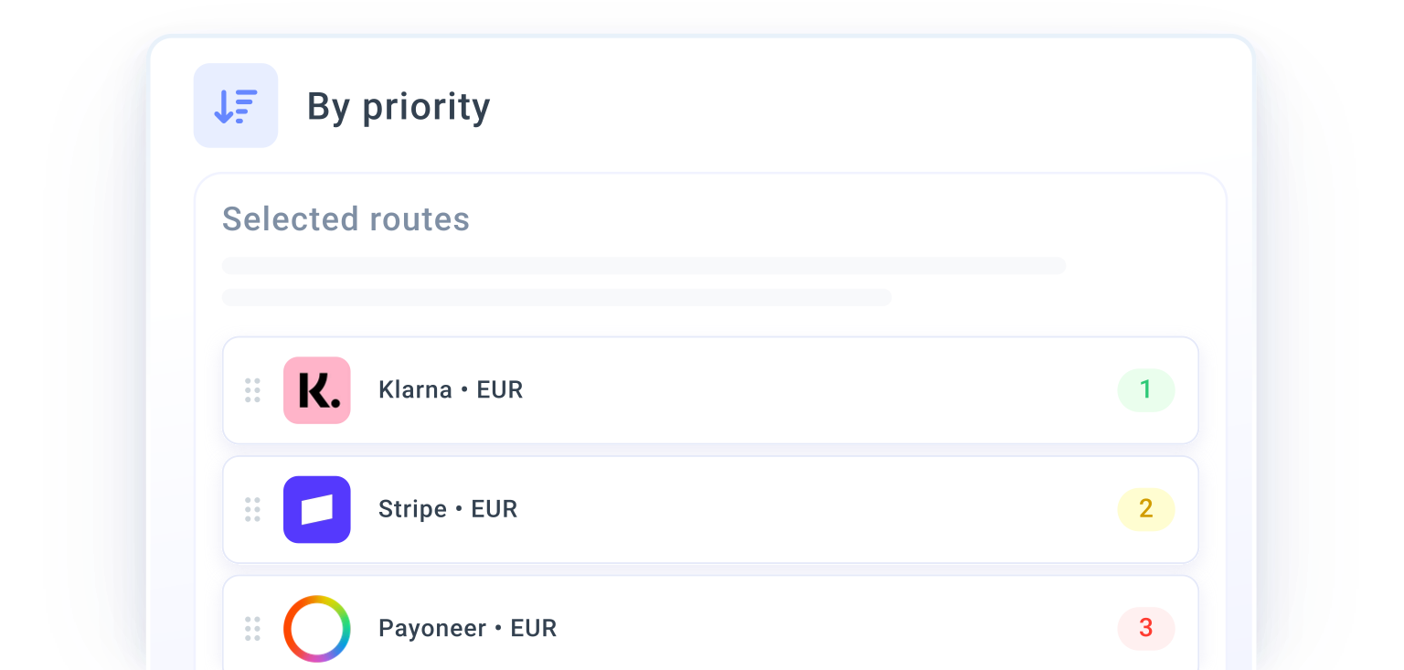 Payment methods orchestration