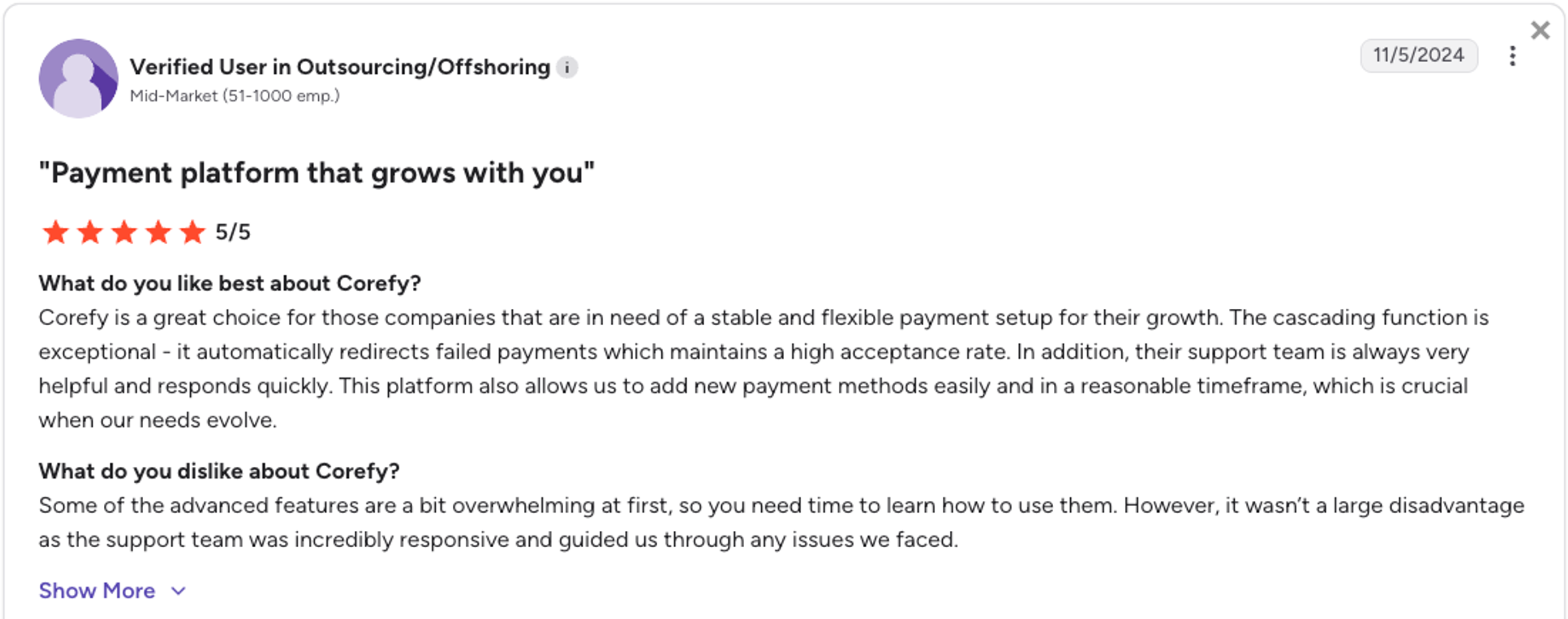 Corefy review 