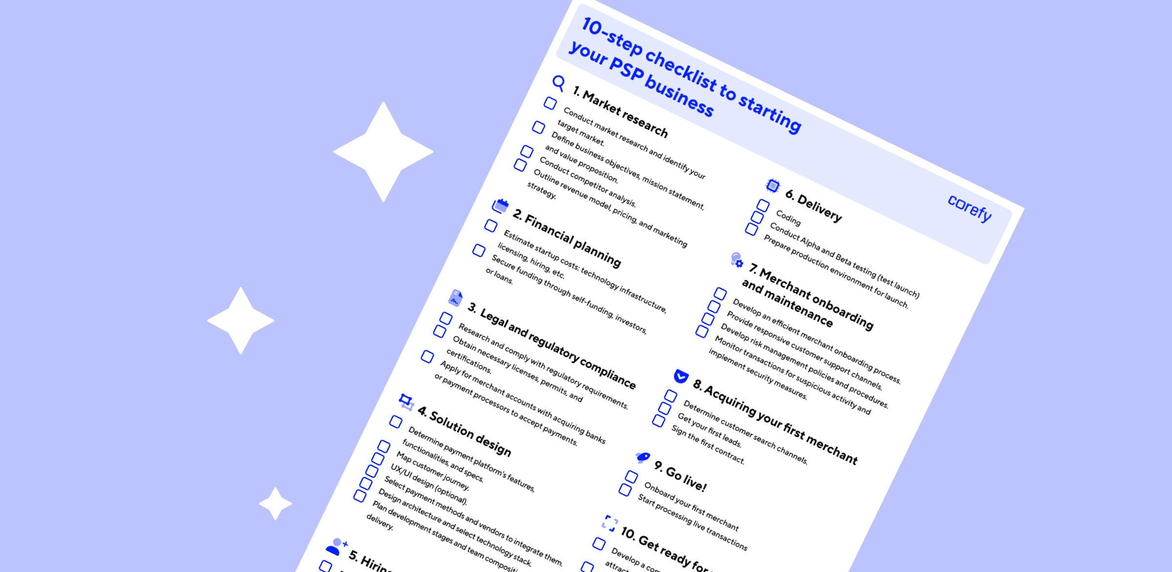 How to start a PSP checklist