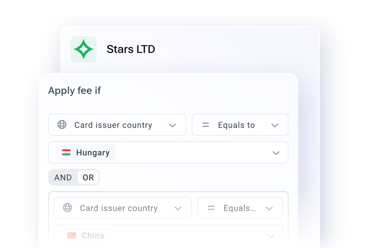Fees settings