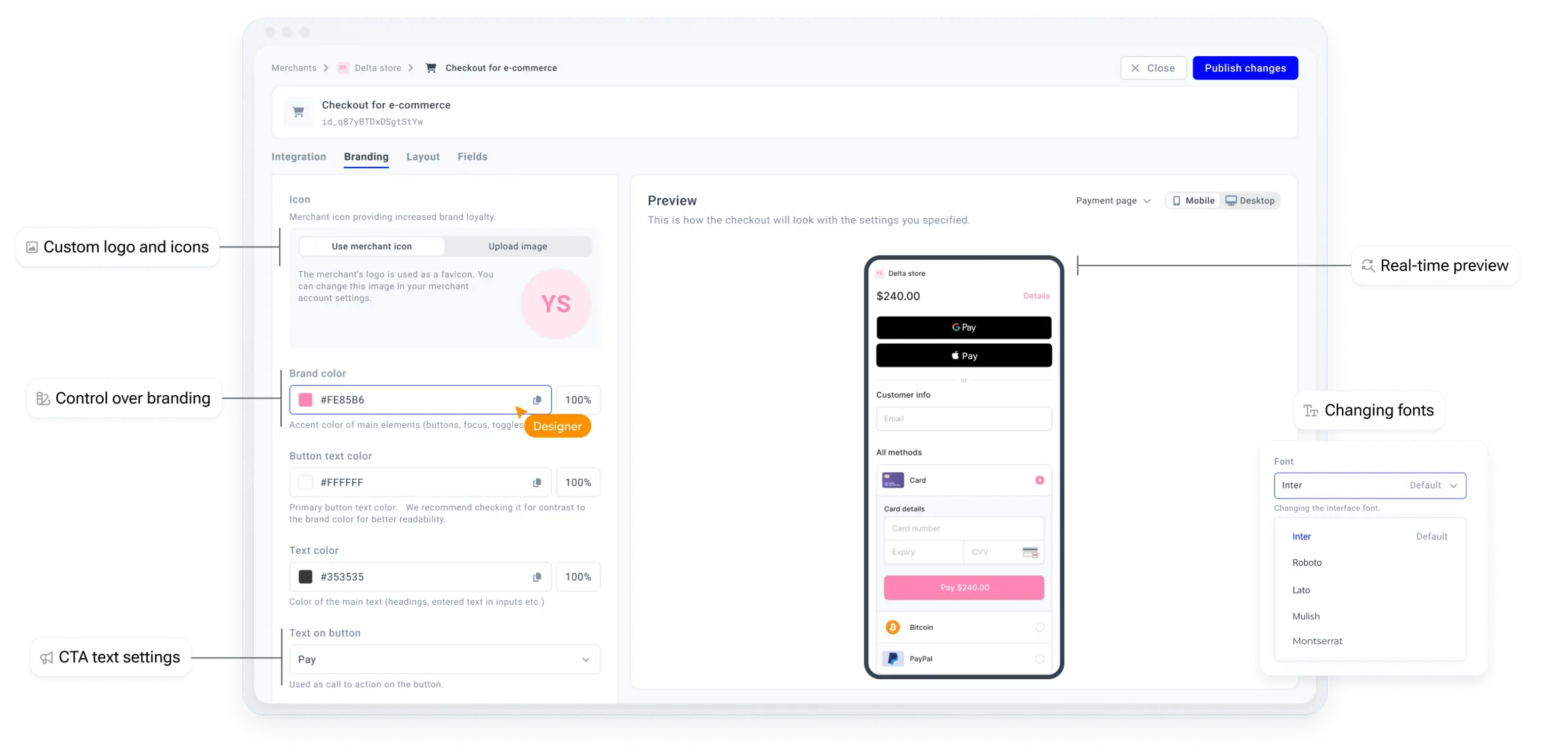 Interface for designers