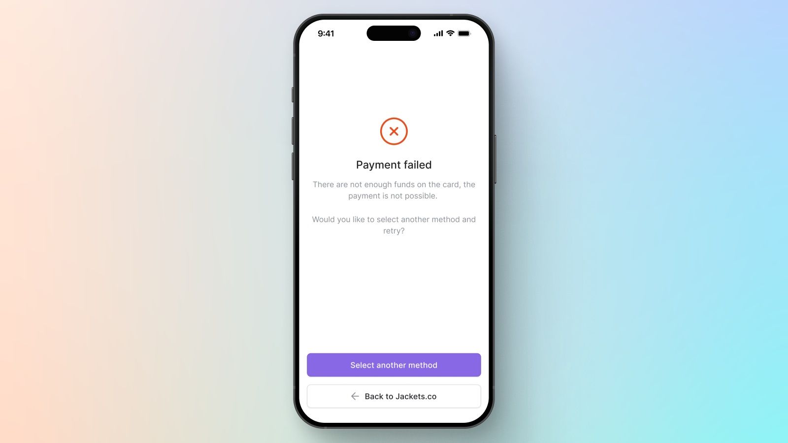 failed payment