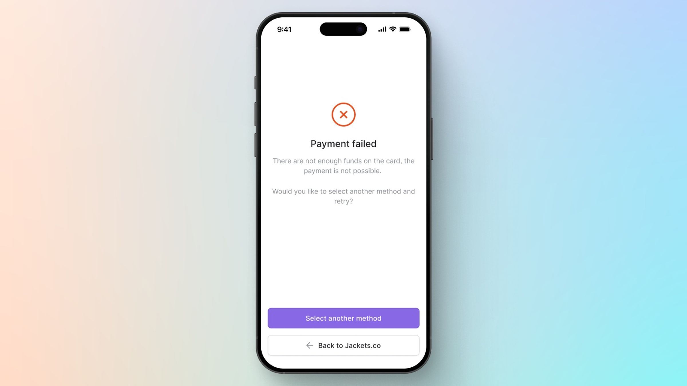 failed payment