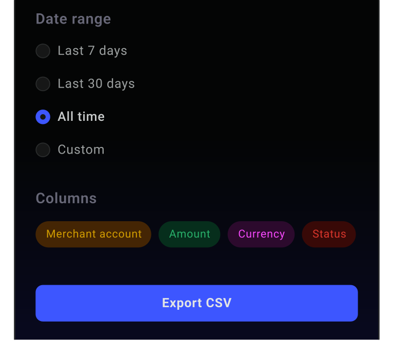 Exports interface