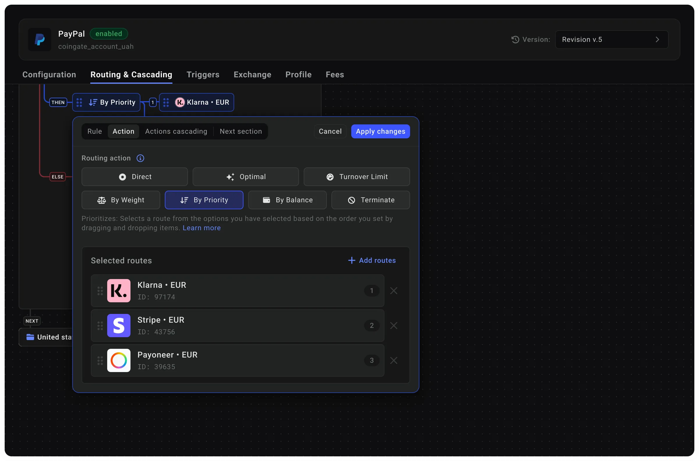 Action nodes