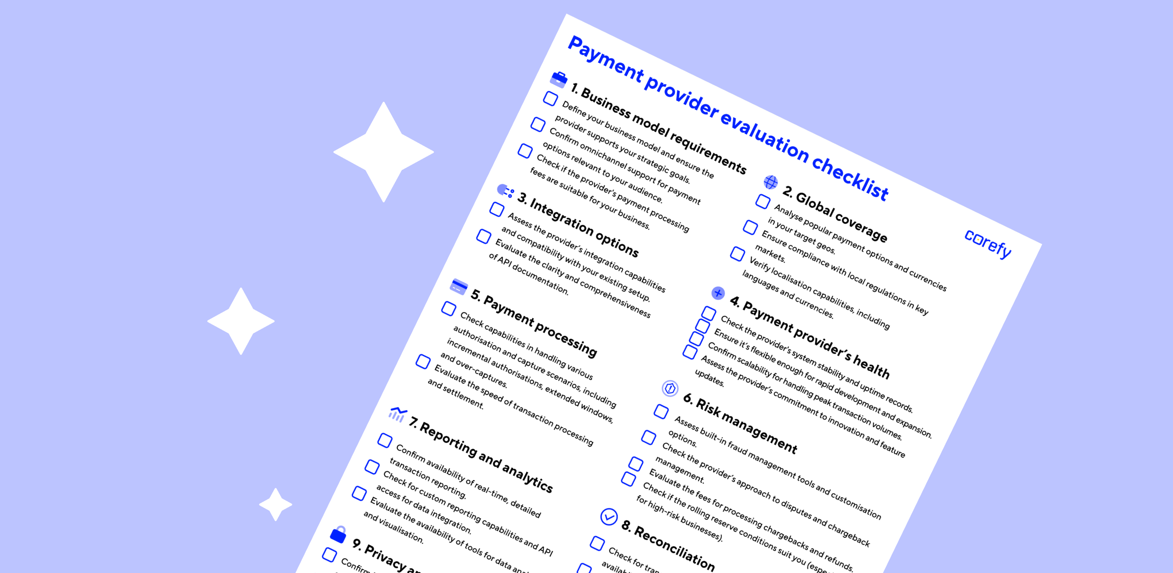 payment provider evaluation checklist