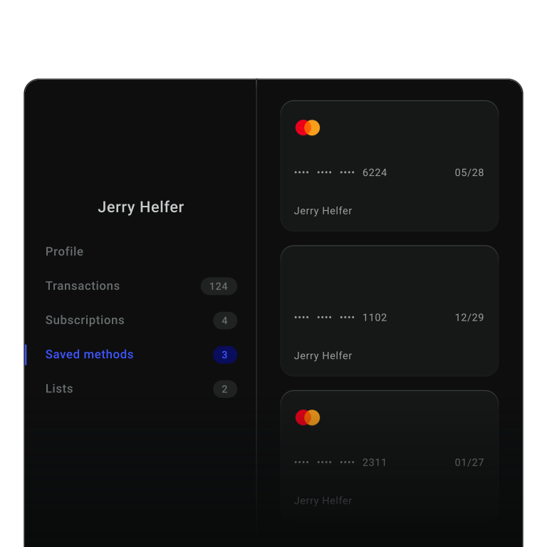 Customer menu