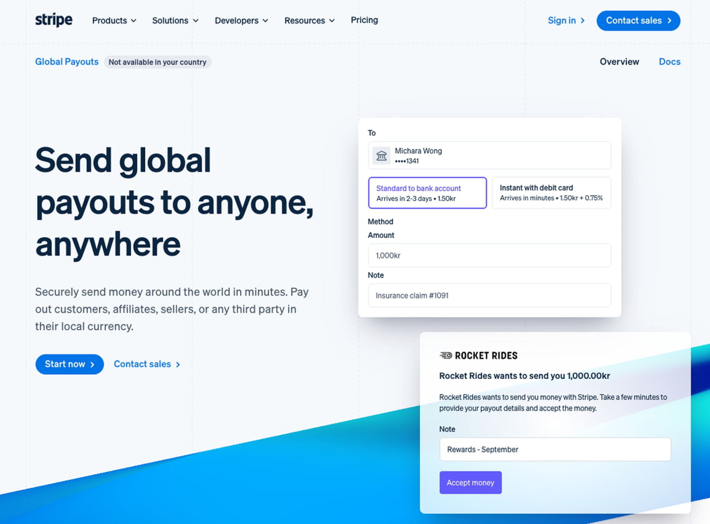 Stripe Global Payouts