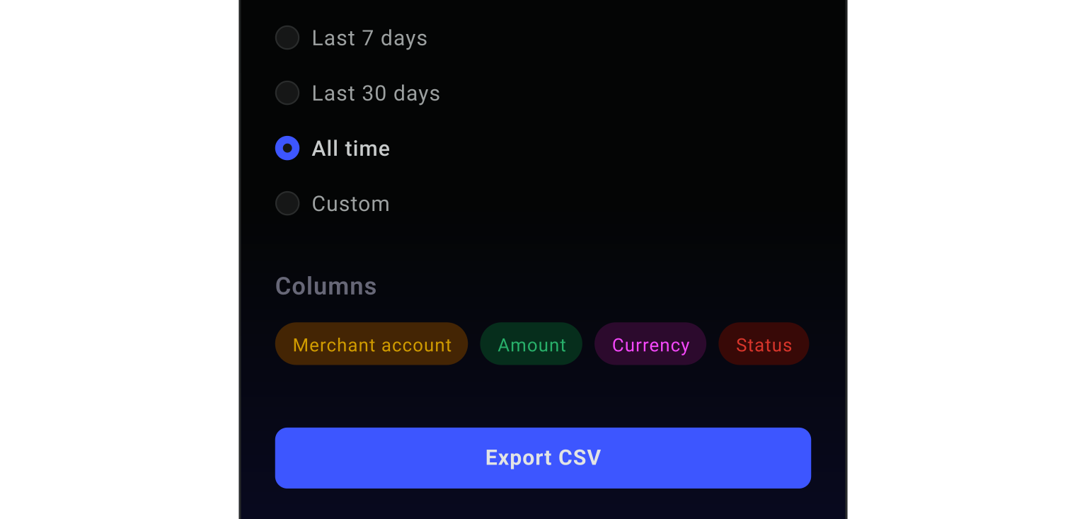 Exports interface