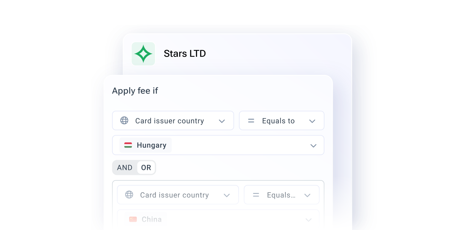 Fees settings
