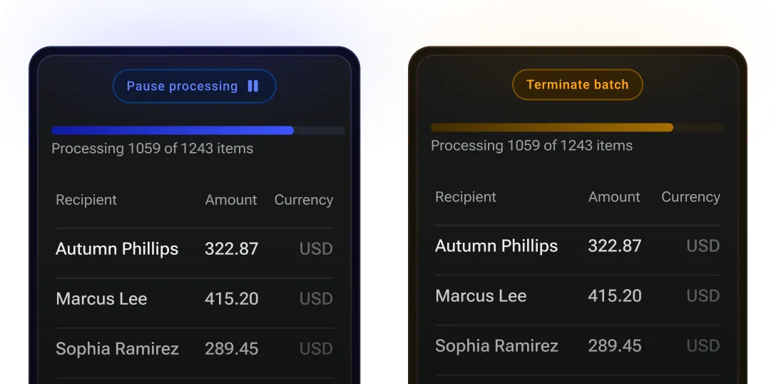 Control while it runs