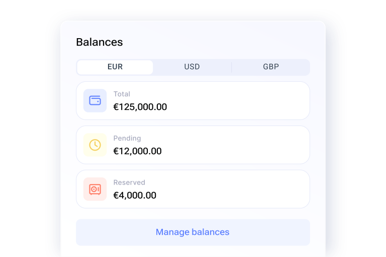 Currency balances UI