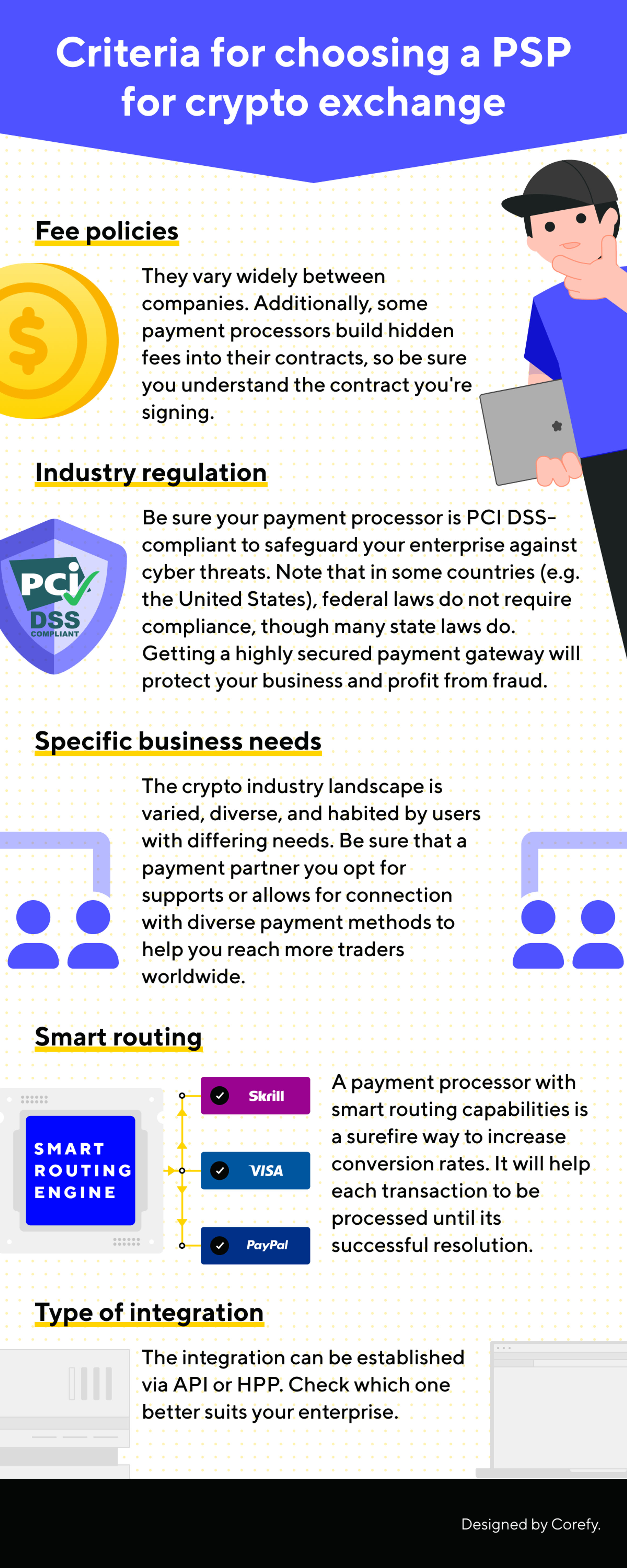 criteria for choosing a PSP for crypto