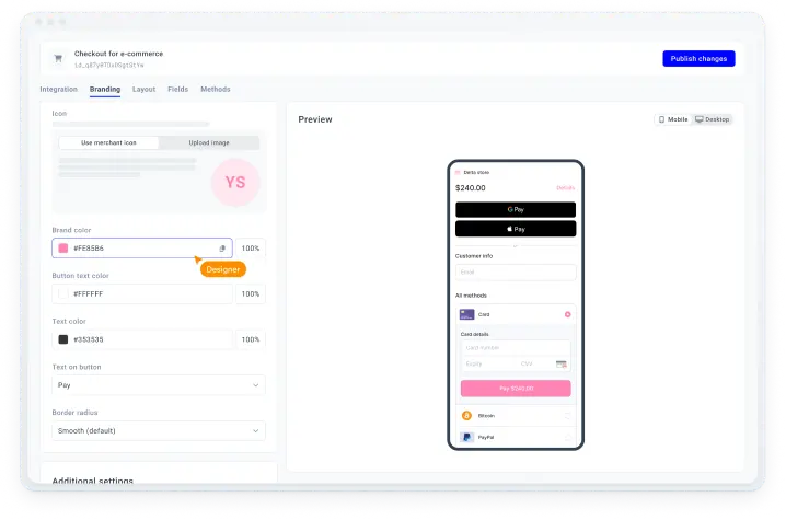 Interface for designers