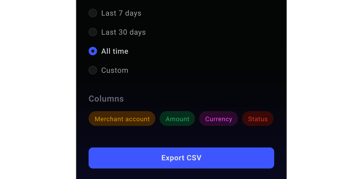 Reports and exports