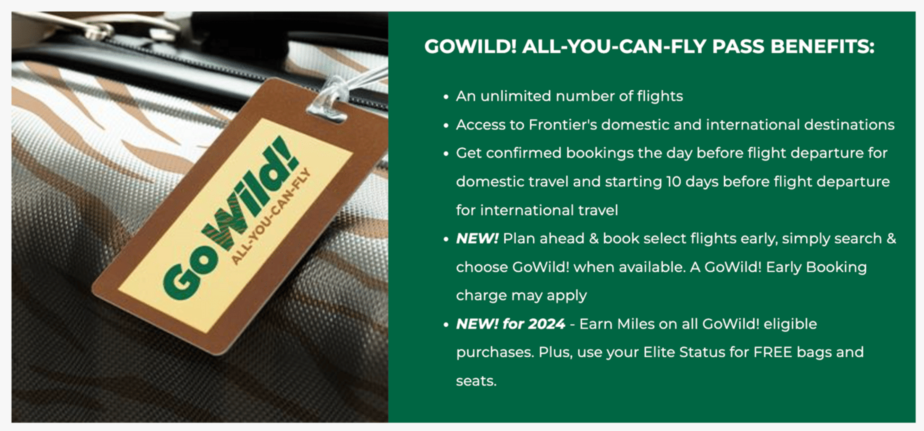 Frontier's "Go Wild" flight pass