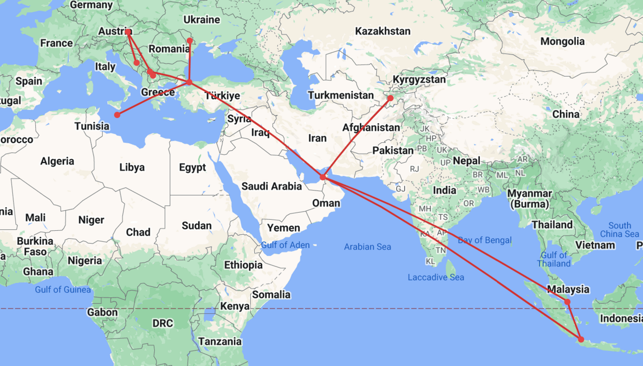 Exampl of booking a ton of flights on a single itinerary