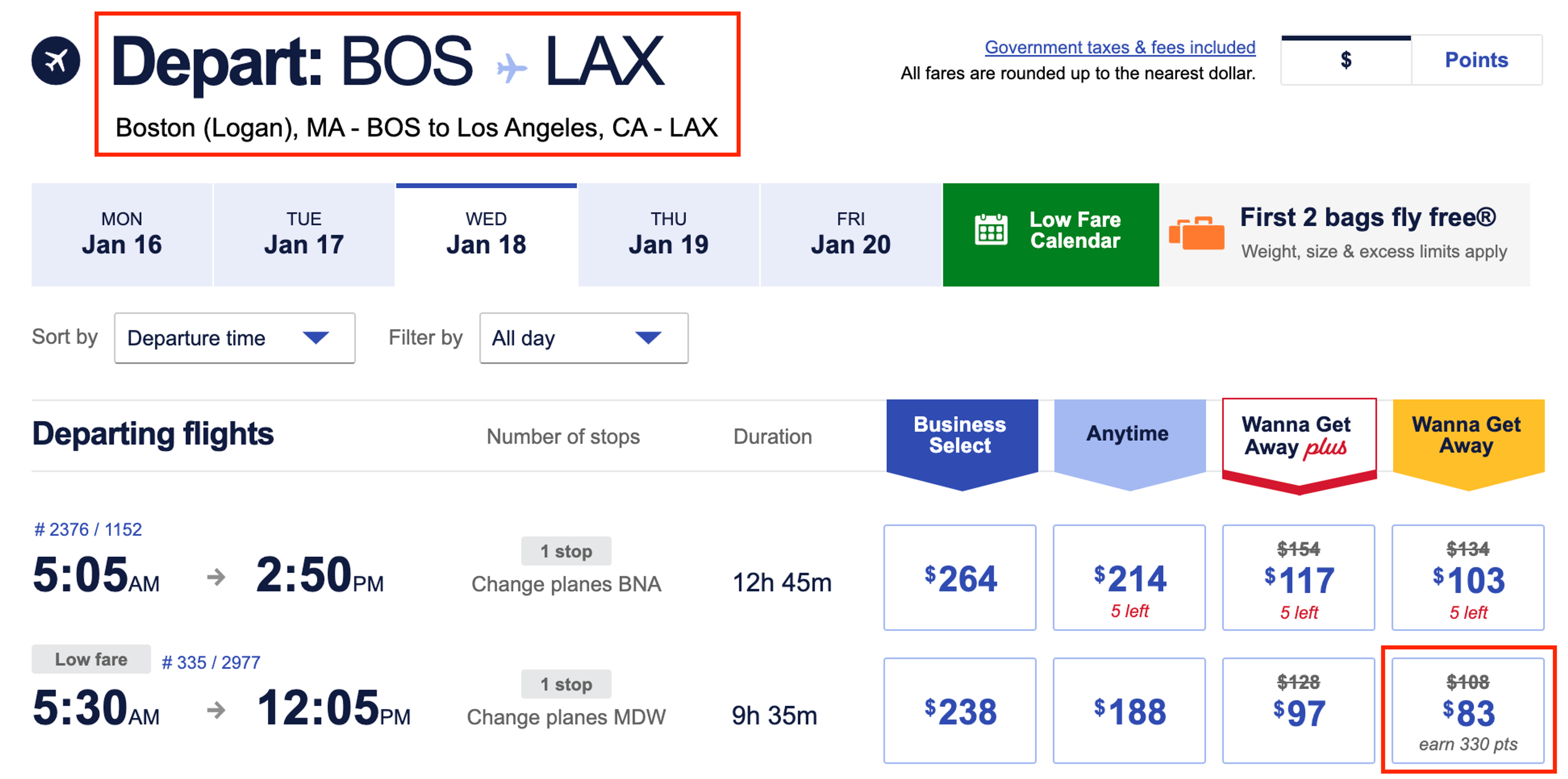 Sample booking