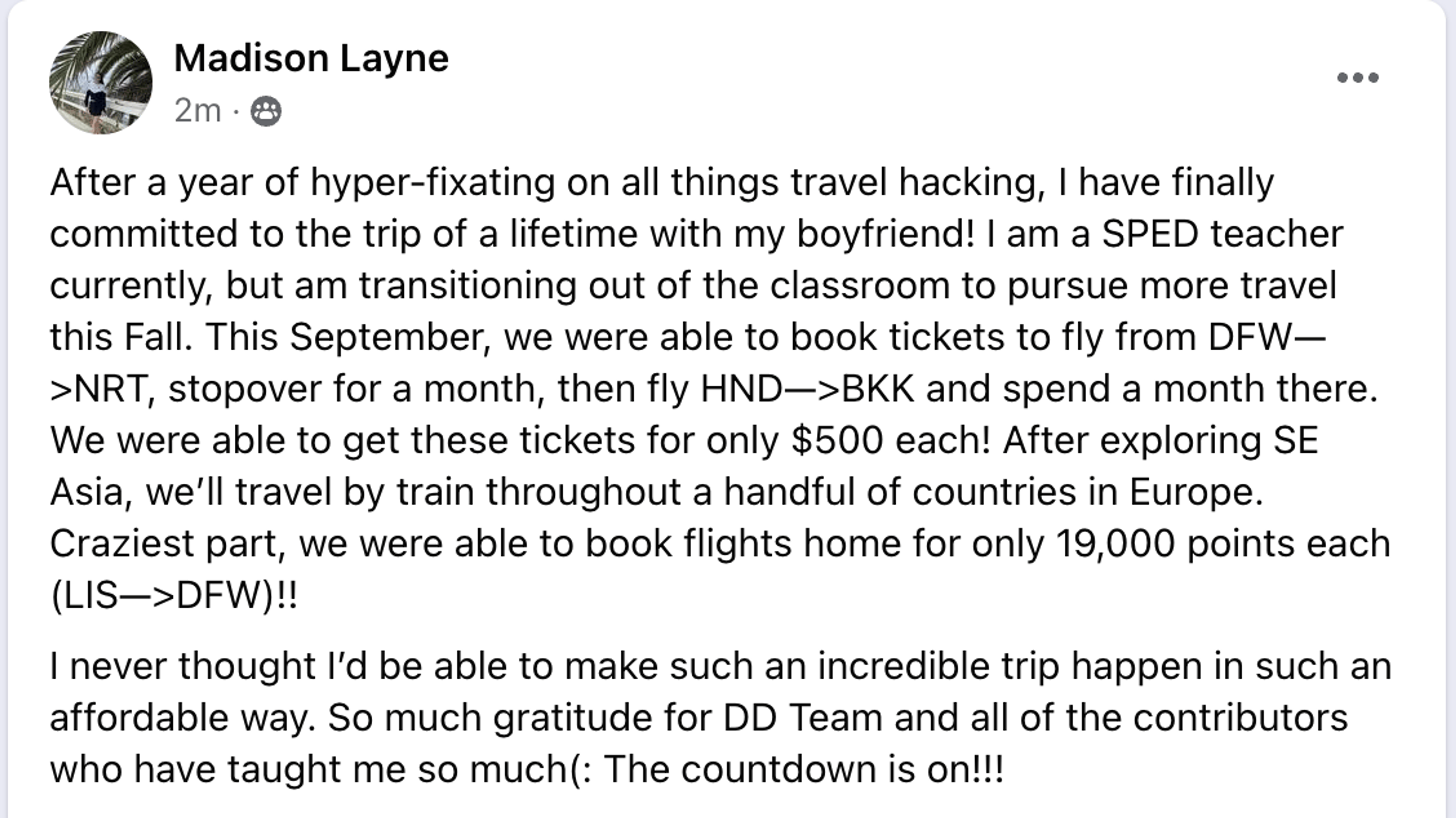 Epic trip.